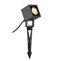 Outdoor LED Erdspieleuchte NAUTILUS 10 CUBE, IP65 IK04, 8.5W 3000K 660lm 45, mit IP-Steckerkabel, verstellbar, Anthrazit