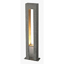 Luce con piedistallo ARROCK ARC GU10 Su, angolare GU10 IP44, acciaio inossidabile, grigio, sale e pepe dimmerabile