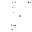 SLV Floor lamp F-POL, round, anthracite, E27
