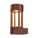 Luminaire mural dextrieur SLOTS WALL cylindrique, direct / indirect, commutable IP44, rouille 