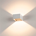 SLV Wall luminaire LOGS WALL, square, LED warmwhite, 6W,