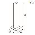 SLV H-POL, Path Light, 1 flame, LED, 3000K, anthracite, height 66 cm
