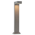 Luce con piedistallo QUADRASYL 75 Gi, angolare GX53 IP44, argento-grigio dimmerabile