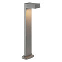 SLV Luce con piedistallo QUADRASYL 75 Gi, angolare GX53 IP44, argento-grigio dimmerabile