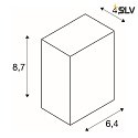 SLV Lampada da parete QUAD 1 angolare LED IP44, Bianco