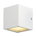 Luminaire mural dextrieur SITRA CUBE haut bas, forme en d GX53 IP44, blanche gradable