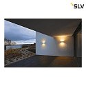 SLV Außenwandleuchte SITRA CUBE UP/DOWN, IP44 IK02, 2x GX53 TCR-TSE max. 9W, weiß