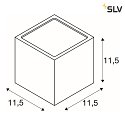 SLV Außenwandleuchte SITRA CUBE UP/DOWN, IP44 IK02, 2x GX53 TCR-TSE max. 9W, anthrazit