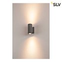SLV Luminaire mural dextérieur MYRA UP/DOWN rigide, direct / indirect GU10 IP55, anthrazit gradable