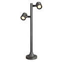 Luce con piedistallo MYRA SPOT DOUBLE 2-Lampadine, ruotabile, inclinabile GU10 IP44, antracite dimmerabile