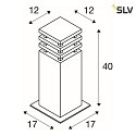 SLV Lampadaire dextérieur RUSTY® SQUARE 40 LED IP55, rouille 