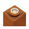 SLV LED Outdoor Stehleuchte RUSTY SQUARE 70, IP55, 8.6W 3000K 90lm, FeCSi-Stahl gerostet, 70cm
