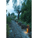 LED Outdoor Floorlamp RUSTY SLOT 50, IP55, height 50cm, 8.6W 3000K 30lm, FeCSi steel rust color