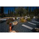 LED Outdoor Floorlamp RUSTY SLOT 50, IP55, height 50cm, 8.6W 3000K 30lm, FeCSi steel rust color