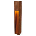LED Outdoor Stehleuchte RUSTY SLOT 80, IP55, Hhe 80cm, 8.6W 3000K 30lm, FeCSi-Stahl gerostet