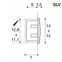 SLV Luminaire d'encastrement mural  DOWNUNDER OUT L IP55, anthrazit