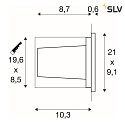 SLV Eclairage d'extérieur encastré BRICK LED IP65, acier inoxydable
