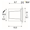 SLV Eclairage d'extérieur encastré BRICK LED IP65, acier inoxydable