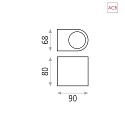 ACB Outdoor LED Wandleuchte BOJ 16/2040, Up or Down, IP54, 6W 3000K 550lm, anthrazit