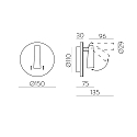 ACB reading lamp PANAU 16/3660 with switch, adjustable IP20, nickel satined ACB reading lamp PANAU 16/3660 with switch, adjustable IP20, nickel satined
