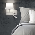 Luminaire mural HOLD 16/3664 avec interrupteur, avec connexion USB, droite E27 IP20