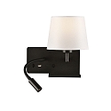 Luminaire mural HOLD 16/3664 avec interrupteur, avec connexion USB, gauche E27 IP20, noir