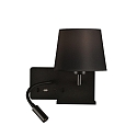 Luminaire mural HOLD 16/3664 avec interrupteur, avec connexion USB, gauche E27 IP20, noir