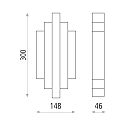 LED Wandleuchte ROBIN 16/3814, 10-flammig, Up & Down, 21W 3000K 1625lm, Gold