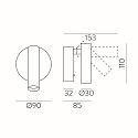 ACB wall luminaire ATRIA 16/3925 with switch, adjustable IP20, bronze ACB wall luminaire ATRIA 16/3925 with switch, adjustable IP20, bronze