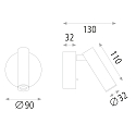 ACB Wandstrahler ATRIA, 1 x 3W LED, 315lm, 3000K, IP20, IK04, matt/nickel ACB Wandstrahler ATRIA, 1 x 3W LED, 315lm, 3000K, IP20, IK04, matt/nickel