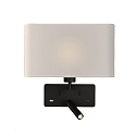 Lampada da parete ROMEO 16/3971 con interruttore, con connessione USB, regolabile E27 IP20, nero