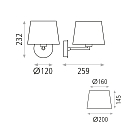 ACB Wandleuchte STILO, 1 x E27 LED, 15W, IP20, IK05, schwarz/weiß ACB Wandleuchte STILO, 1 x E27 LED, 15W, IP20, IK05, schwarz/weiß