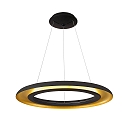 pendant luminaire SHIITAKE 3740/70 IP20, gold, black glossy