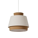 pendant luminaire ASPEN 3916/45 E27 IP20, linen, sand coloured, white