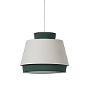 Luci a sospesione ASPEN 3916/45 E27 IP20, verde, lino, bianco