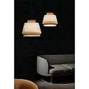 ACB pendant luminaire ASPEN 3916/60 E27 IP20, linen, sand coloured, white