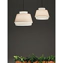 Luci a sospesione ASPEN 3916/60 E27 IP20, lino, bianco