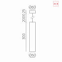 ACB Luci a sospesione PIPE 3986 IP20, nero