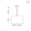 ACB Pendelleuchte STILO 8202/62, E27, max. 15W, IP20, weiß