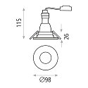 Plafoniera ANTENA 3788/10 GU10 IP20, Nero dimmerabile