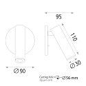 ACB Einbau-Wandstrahler ATRIA, 1 x 3W LED, 315lm, 3000K, IP20, IK04, matt/nickel ACB Einbau-Wandstrahler ATRIA, 1 x 3W LED, 315lm, 3000K, IP20, IK04, matt/nickel