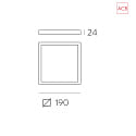 ACB Plafoniera ROKU 3436/19 IP20, nero