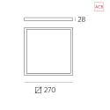 ACB Plafoniera ROKU 3436/27 IP20, nero