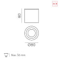 ACB Luminaire de plafond VANDUO 3467/8 GU10 IP65, nickel mat
