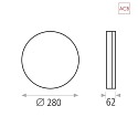 LED bathroom and outdoor luminaire MADISON 3497/28, IP54, 24W 3000-6500K 1989lm, white, with motion detector