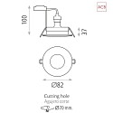 ACB Lumière extérieure 3554/8 GU10 IP54, nickel gradable
