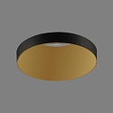 Recessed luminaire EINAR 3558/8 with collar cover, GU10 max. 10W (LED), black matt / gold