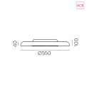 ACB ceiling luminaire SHIITAKE 3740/55 IP20, gold, black