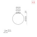 Luminaire de plafond PARMA 3946/30 IP E27 IP44
