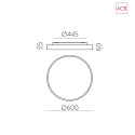 Luminaire de plafond ROMA 3974/60 avec diffuseur IP20